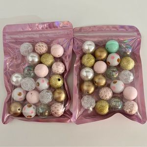 20mm Multi Acrylic Beads Crafting 2 Pack Bundle